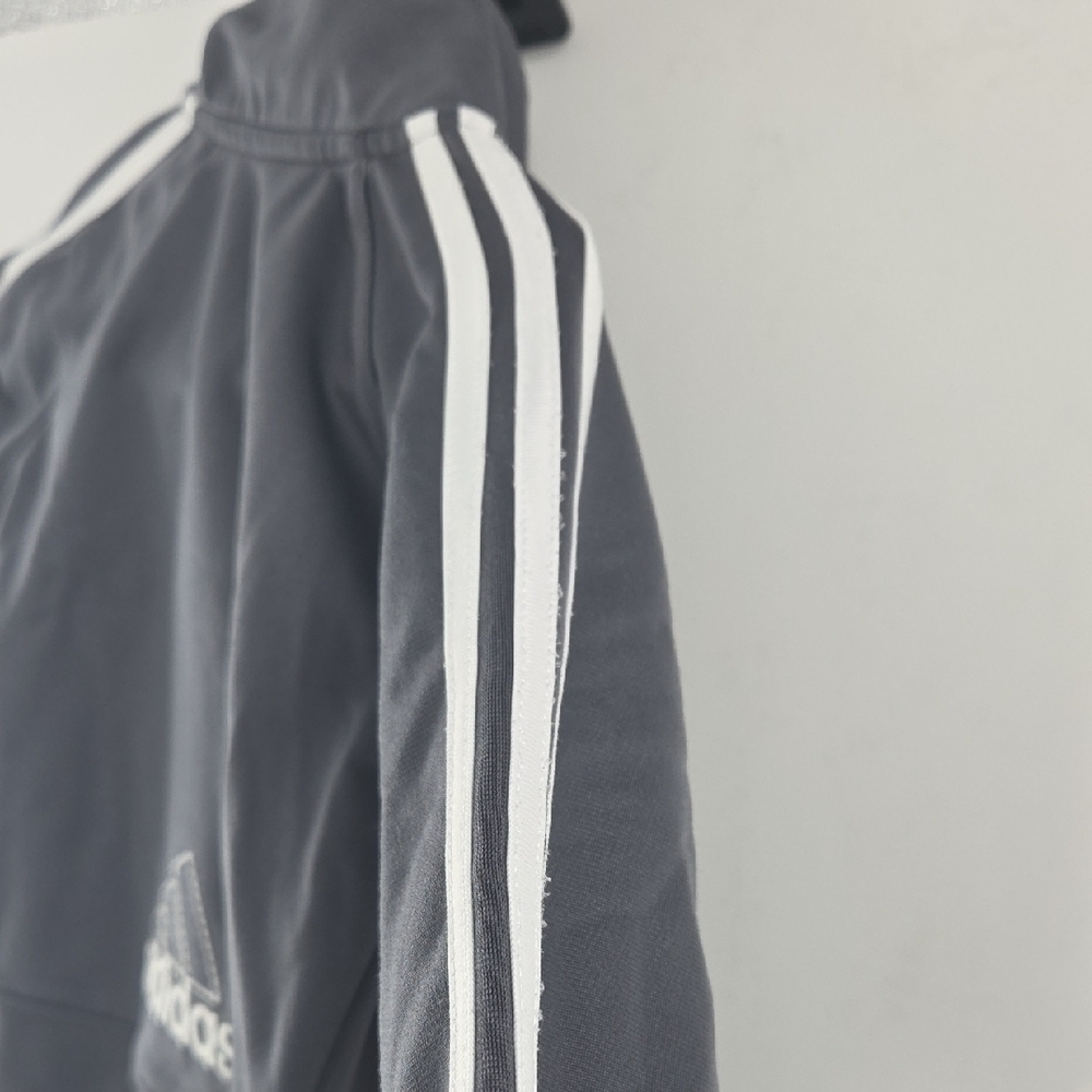 Adidas Kids Tracksuit - Dark Gray with White Stripes - Picture 9 of 15